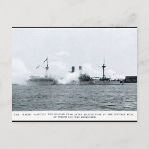 Carte Postale USS Maine dans le port de La Havane