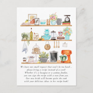 Carte Postale Ustensiles de cuisine à l'aquarelle Shower de mari