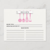 Ustensiles de cuisine rose Fête des mariées Recett