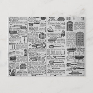 Carte Postale Ustensiles de cuisine vintages