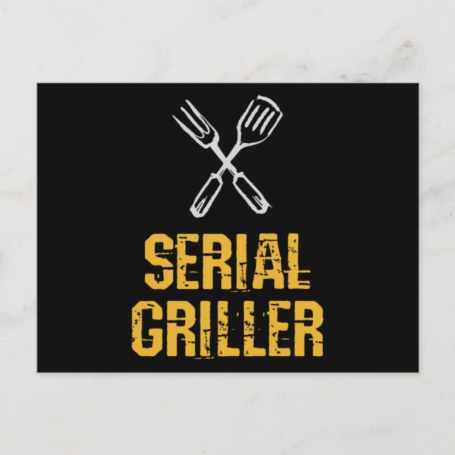 Carte Postale Ustensiles de grillade pour maître du grill BBQ (Devant)