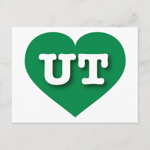 Carte Postale Utah Green Heart - J'aime UT