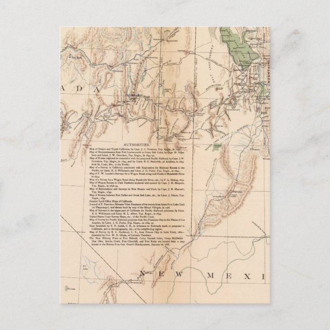 Carte Postale Utah Terr & Mil Dept (Devant)