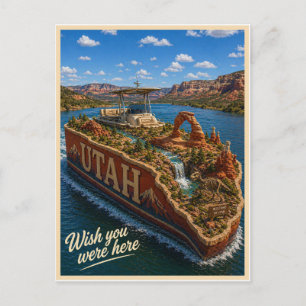 Carte Postale Utah Wish You Were Here Série des États