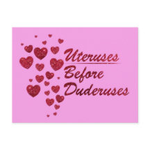 Utérus avant Duderuses Galentne's Day Postcard