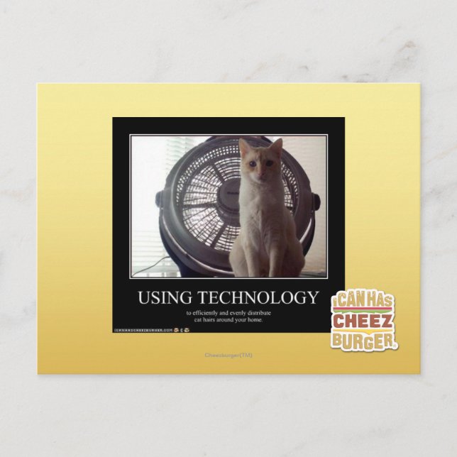 Carte Postale Utilisation de la technologie (Devant)