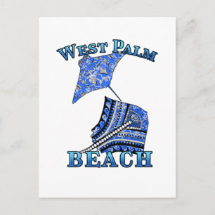 Carte Postale Vacances à West Palm Beach Floride Raie Tribale