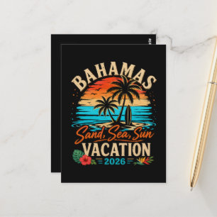 Carte Postale Vacances Bahamas Sable Mer Soleil 2026