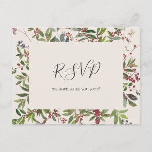 Carte Postale Vacances Chic Botanique   Mariage Champagne RSVP