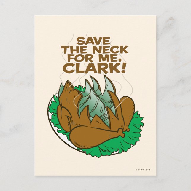 Carte Postale Vacances de Noël | Sauve le cou pour moi, Clark ! (Devant)