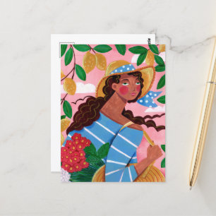 Carte Postale Vacances d'été pour femme italienne