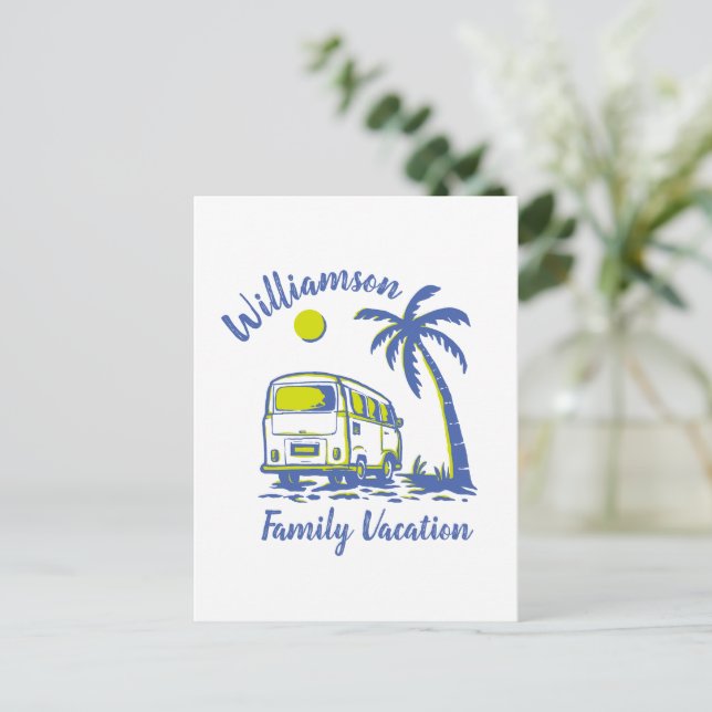 Carte Postale Vacances familiales personnalisées (Debout devant)