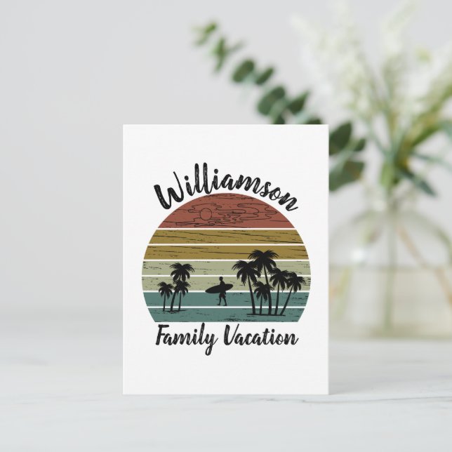 Carte Postale Vacances familiales personnalisées (Debout devant)