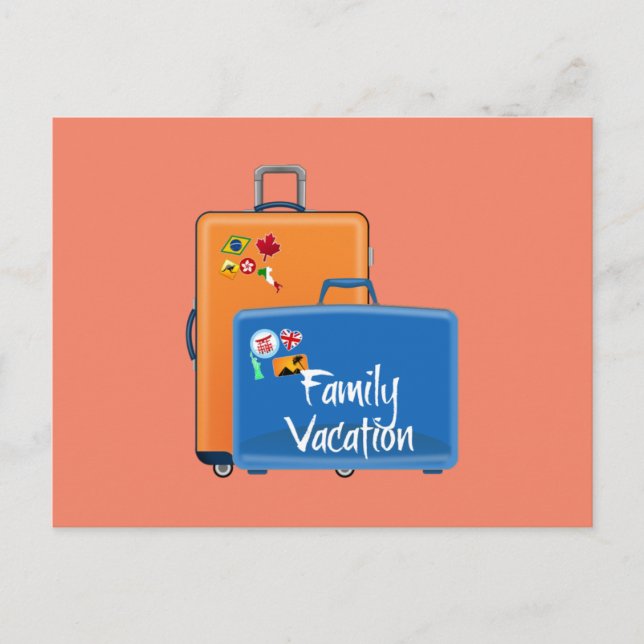 Carte postale Vacances famille (Devant)