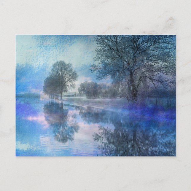 Carte postale Vacances hiver Réflexion (Devant)