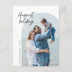 Carte Postale Vacances les plus heureuses, Photo de famille, Cad