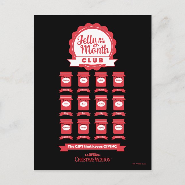 Carte Postale Vacances Noël | Jelly of the Month Club (Devant)