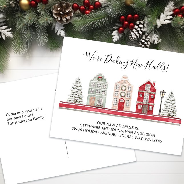 Carte Postale Vacances Nouvelle maison Faire-part de déménagemen (Holiday New Home Moving Announcement Postcard)