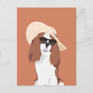 Carte Postale Vacances Plage Cute Cavalier King Charles Spaniel