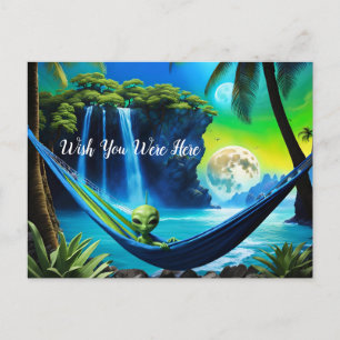 Carte Postale Vacances sur une plage extraterrestre - Vous aurie