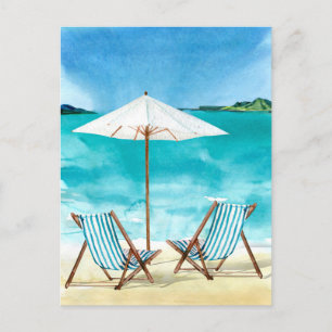 Carte Postale Vacances tropicales Plage du paysage marin