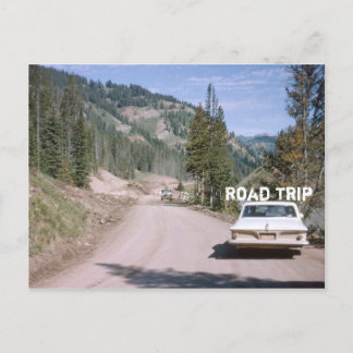 Carte Postale Vacances vintages Montana Road Trip Voiture classi