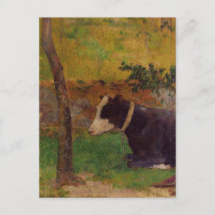 Carte Postale Vache à genoux par Paul Gauguin