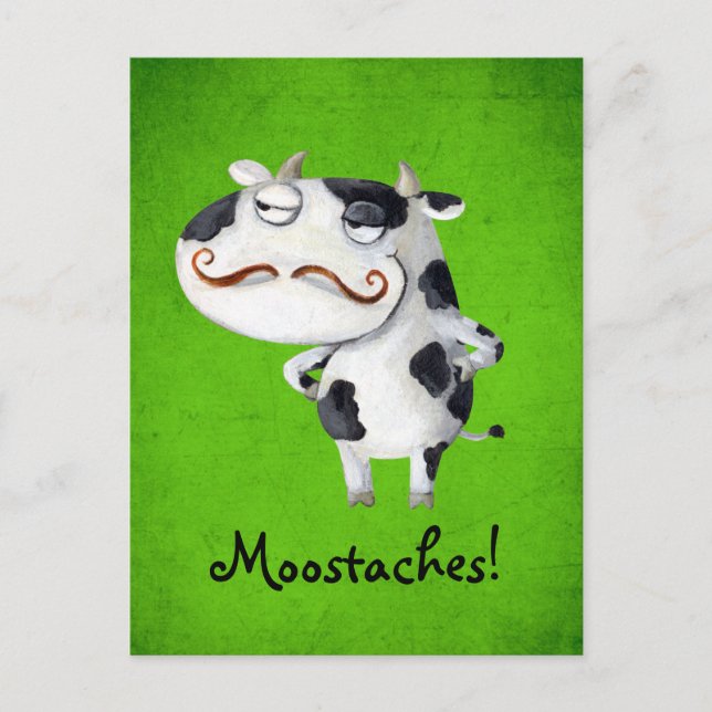 Carte Postale Vache aux moustaches (Devant)