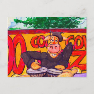 Carte Postale Vache de jazz