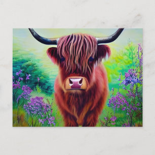 Carte Postale Vache des Highlands Nature