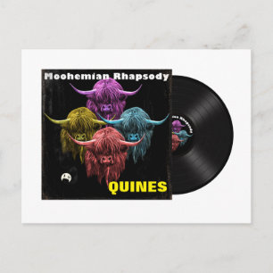 Carte Postale Vache écossaise Highland. Moohemian Rhapsody