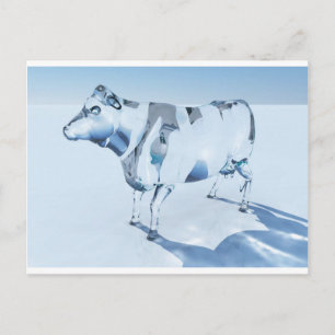 Carte Postale Vache en verre