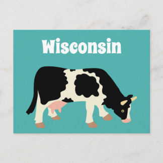 Carte Postale Vache laitière du Wisconsin