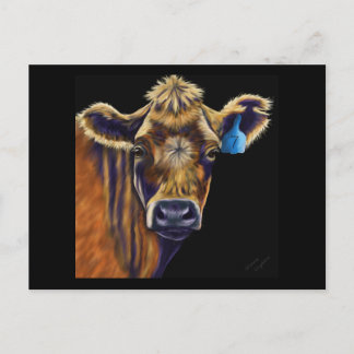 Carte Postale Vache - Lucky Nombre Sept