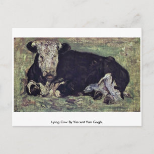 Carte Postale Vache Lying De Vincent Van Gogh.