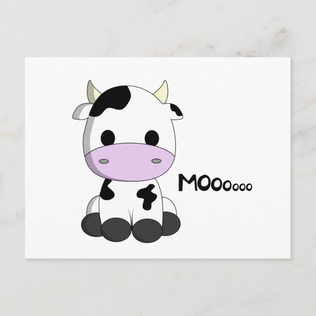 Carte Postale Vache mignonne (Devant)