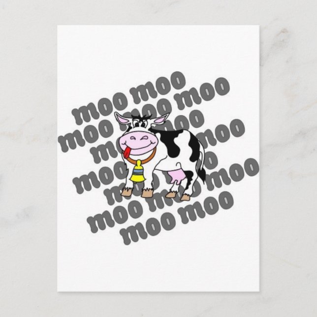 Carte Postale Vache Moo (Devant)