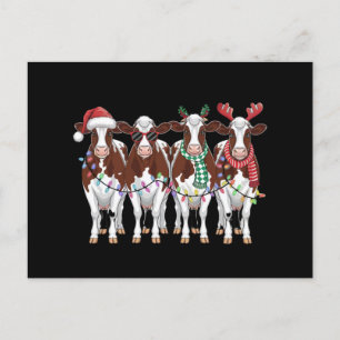 Carte Postale Vache Noël Vache Louvain Cadeau Vacances ferme
