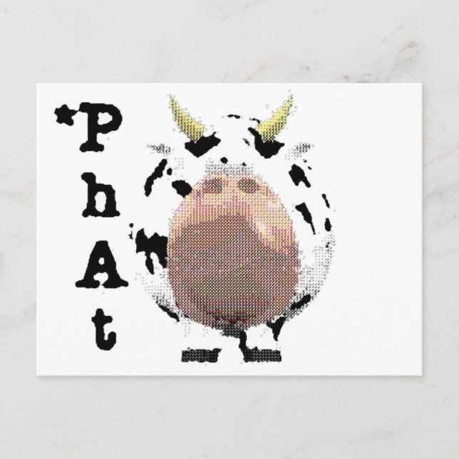 Carte Postale vache phare (Devant)