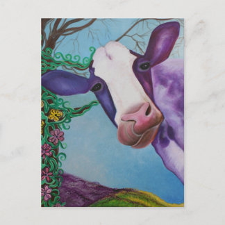 Carte Postale Vache pourpre