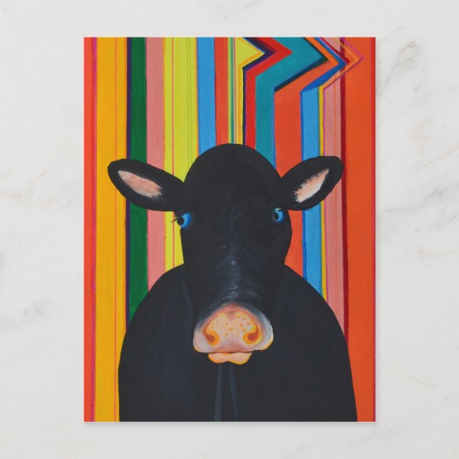 Carte Postale Vache rétro (Devant)
