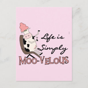Carte Postale Vache Simply Tshirts et cadeaux Moo-velous