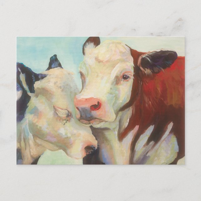 Carte Postale Vaches amoureuses (Devant)