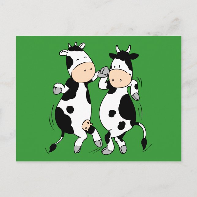 Carte Postale Vaches dansantes (mooviestars) (Devant)