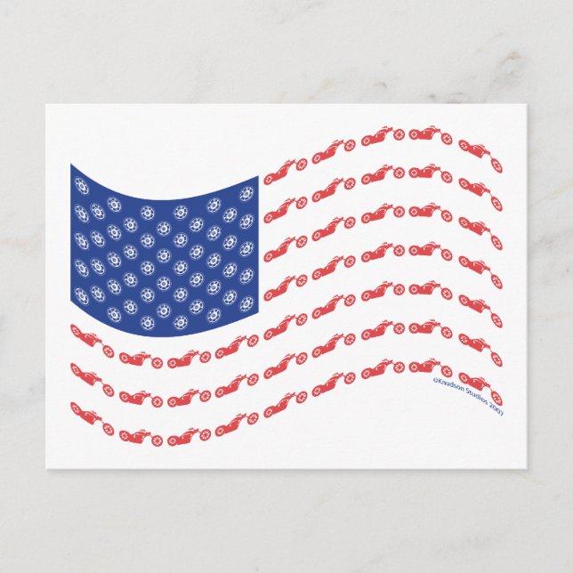 Carte Postale Vague-Drapeau-Chopper (Devant)