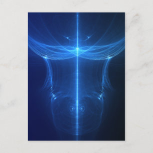 Carte Postale Vague lumière bleue ondulée