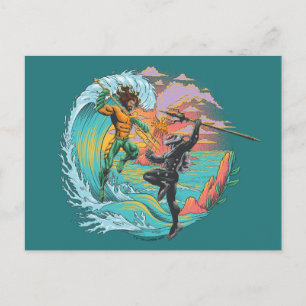 Carte Postale Vague marémotrice Aquaman & Black Manta