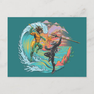 Carte Postale Vague marémotrice Aquaman & Black Manta