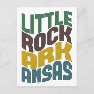 Carte Postale Vague rétro de Little Rock Arkansas