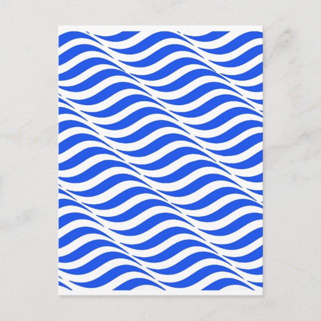 Carte Postale Vagues bleues (Devant)